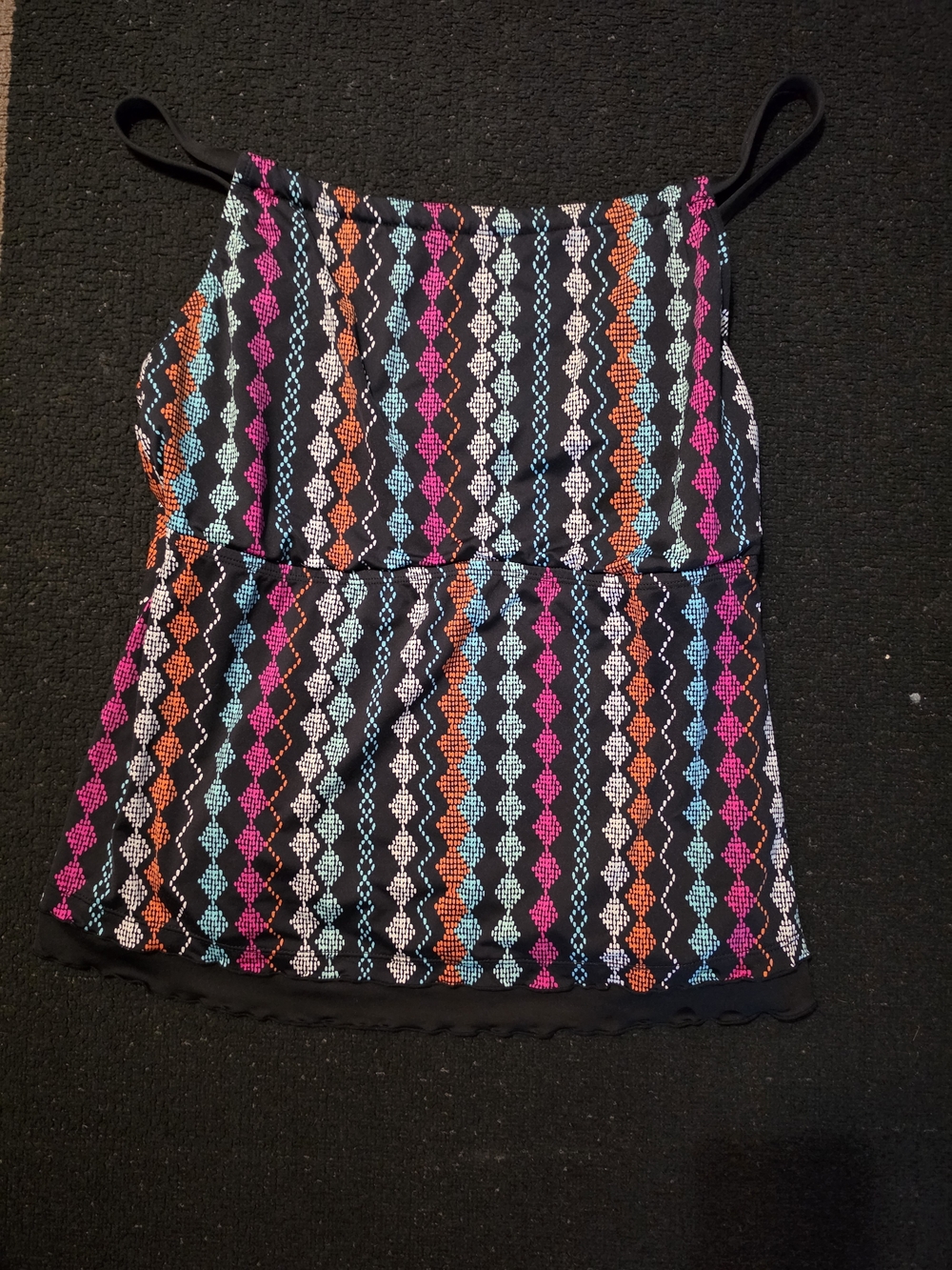 Apt. 9 geometric patterned tankini swim top 1X